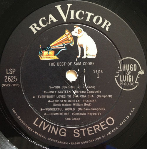 Sam Cooke – The Best Of Sam Cooke - VG LP Record 1962 RCA Living Stereo USA Vinyl - Soul - Shuga Records