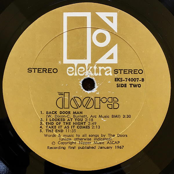 The Doors - The Doors - VG+ LP Record 1967 Elektra Stereo USA Vinyl Brown Gold Label - Psychedelic Rock / Classic Rock - Shuga Records