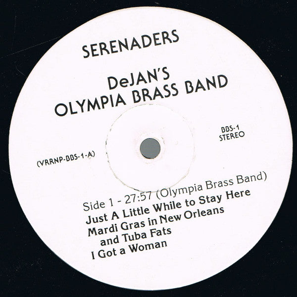 Dejan's Olympia Brass Band / Olympia Serenaders - Serenaders - Mint- LP Record 1970s Private New Orleans USA Vinyl - Jazz - Shuga Records