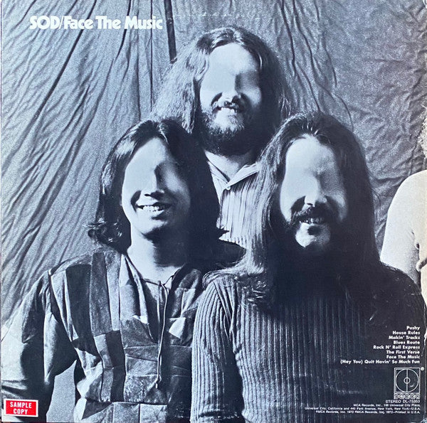 SOD - Face The Music - Mint- LP Record 1972 Deccca USA Vinyl & Insert - Psychedelic Rock / Soul / Funk