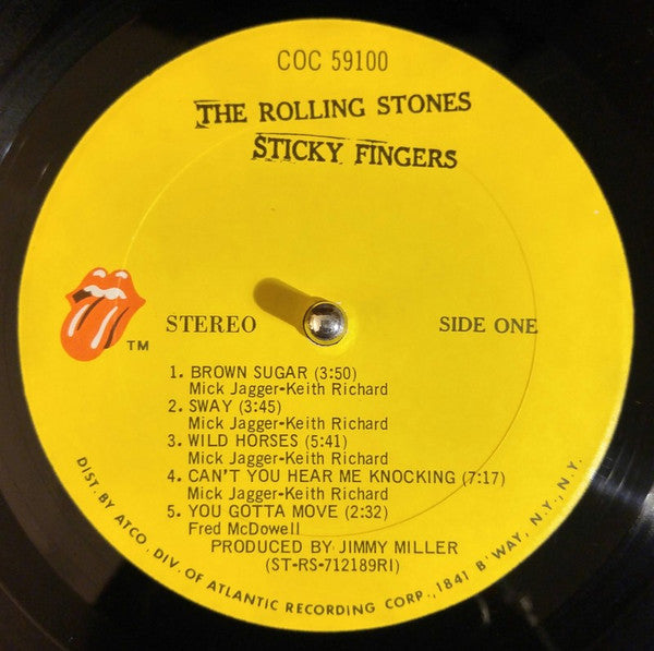 The Rolling Stones - Sticky Fingers - VG+ LP Record 1971 USA Original Vinyl & Andy Warhol Zipper Cover - Blues Rock / Classic Rock / Pop Rock - Shuga Records