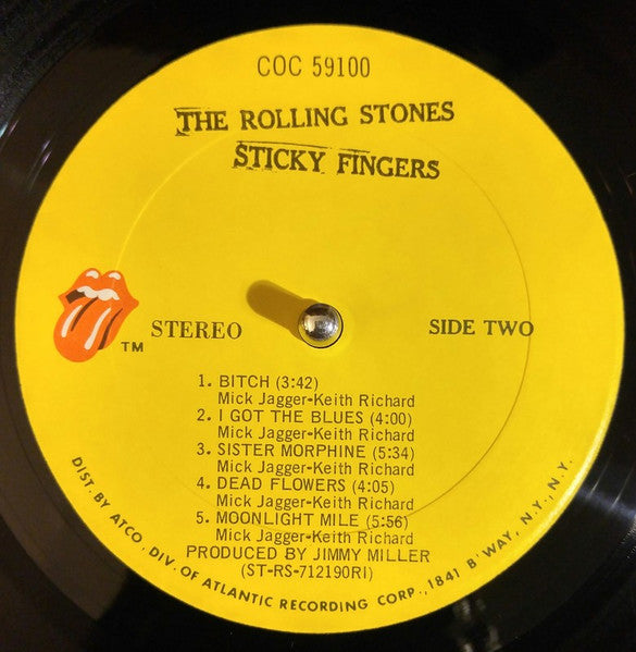 The Rolling Stones - Sticky Fingers - VG+ LP Record 1971 USA Original Vinyl & Andy Warhol Zipper Cover - Blues Rock / Classic Rock / Pop Rock - Shuga Records