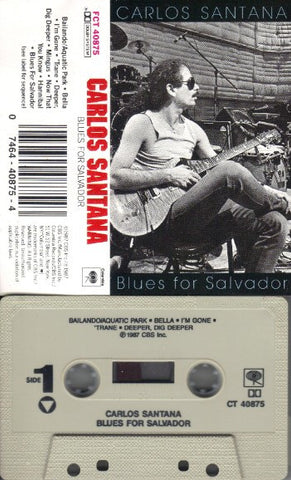 Carlos Santana - Blues For Salvador - Used Cassette 1987 Columbia Tape - Psychedelic Rock / Latin