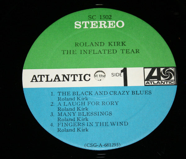 Roland Kirk - The Inflated Tear - VG+ LP Record 1968 Atlantic USA Original Vinyl - Jazz / Post Bop - Shuga Records