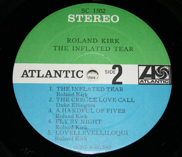 Roland Kirk - The Inflated Tear - VG+ LP Record 1968 Atlantic USA Original Vinyl - Jazz / Post Bop - Shuga Records