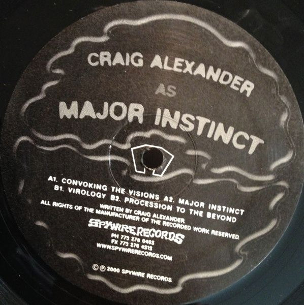 Craig Alexander - Major Instinct - VG 12" Single Record 2000 Spywire USA Original RARE Vinyl - Chicago House - Shuga Records