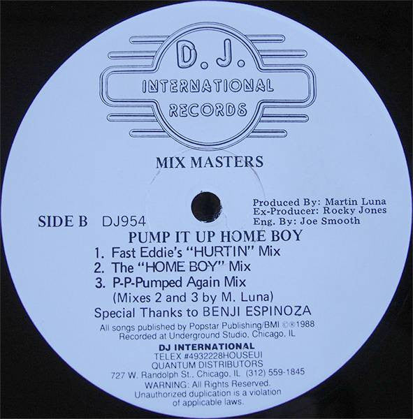 Mix Masters - House Express - VG+ 12" SIngle Record 1988 D.J. International USA Vinyl - Chicago House / Acid House