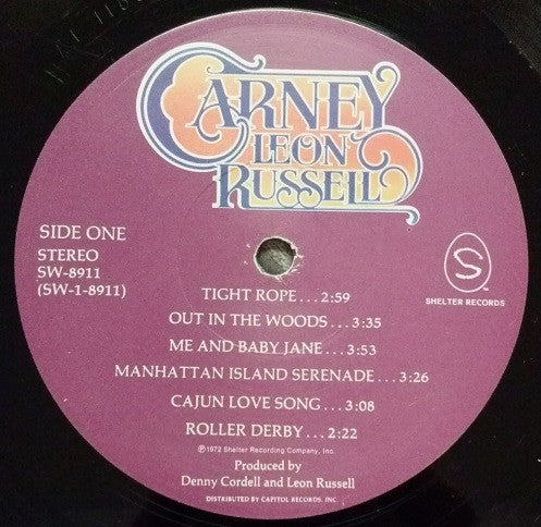 Leon Russell - Carney - Mint- LP Record 1972 Shelter USA Original Vinyl & Insert - Classic Rock / Blues Rock - Shuga Records