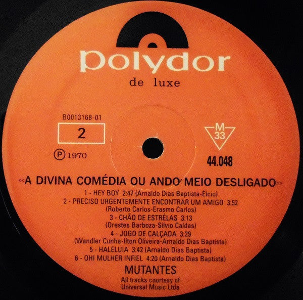 Mutantes - A Divina Comédia Ou Ando Meio Desligado (1970) - VG+ LP Record 2010 Polydor USA 180 gram Vinyl - Psychedelic Rock / MPB - Shuga Records