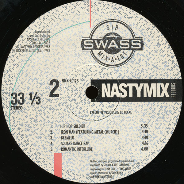 Sir Mix-A-Lot - Swass - VG LP Record 1988 Nastymix USA Original Vinyl - Hip Hop / Electro / Bass Music - Shuga Records