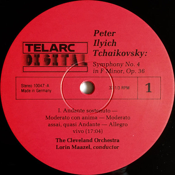 Lorin Maazel & The Cleveland Orchestra - Tchaikovsky Symphony No. Four - Mint- LP Record 1979 Telarc German Vinyl - Classical - Shuga Records