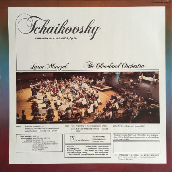 Lorin Maazel & The Cleveland Orchestra - Tchaikovsky Symphony No. Four - Mint- LP Record 1979 Telarc German Vinyl - Classical - Shuga Records