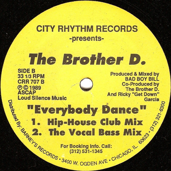 The Brother D. - Everybody Dance - Mint- 12" Single Record 1989 City Rhythm USA Vinyl - Chicago House / Hip-House - Shuga Records