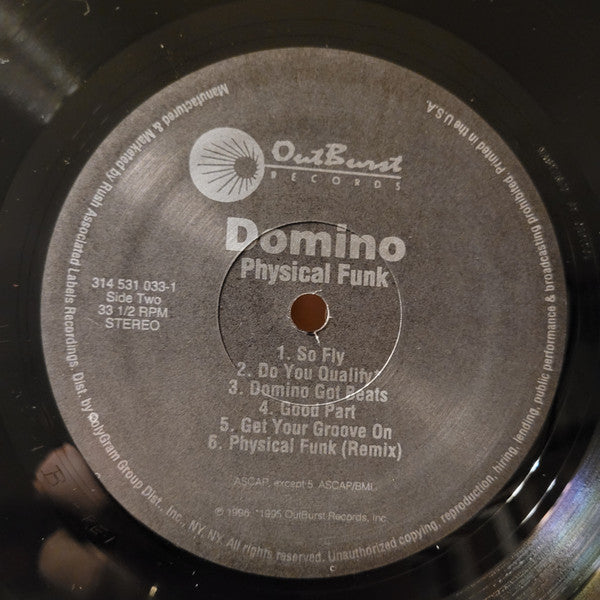 Domino - Physical Funk - VG+ LP Record 1996 Outburst USA Promo Vinyl - Hip Hop / G-Funk - Shuga Records