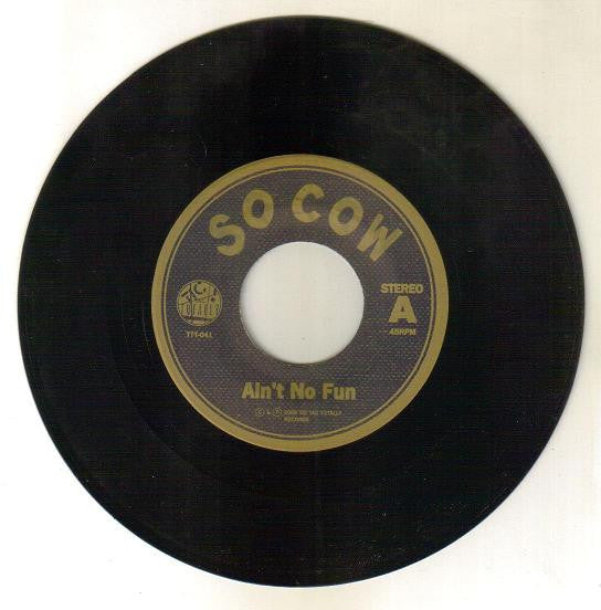 So Cow - Ain't No Fun - New 7" Single Record 2010 Tic Tac Totally! USA Vinyl & Numbered - Pop Rock