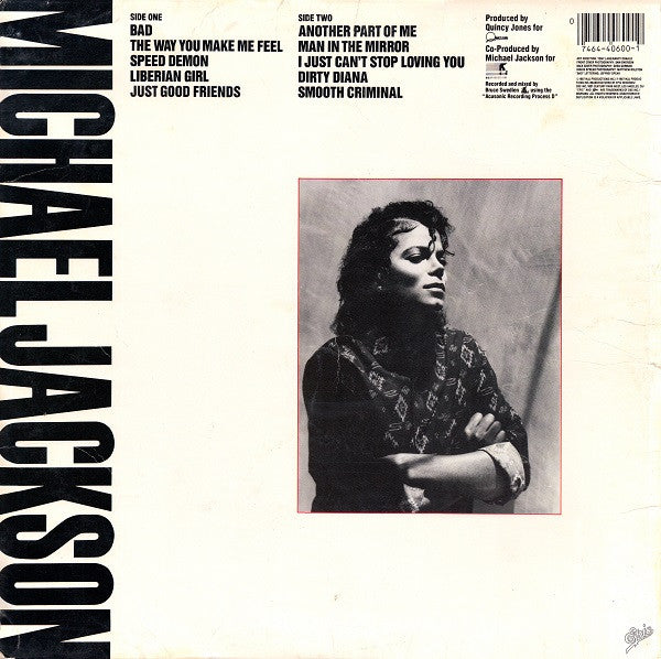 Michael Jackson – Bad - VG LP Record 1987 Epic USA Original Vinyl - Pop / Pop Rock / Soul - Shuga Records
