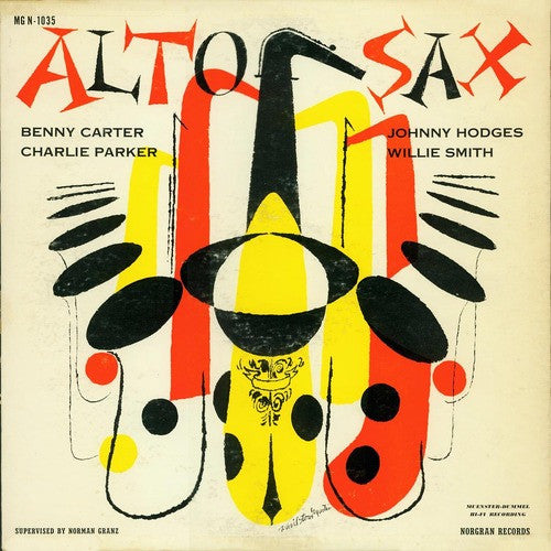 Benny Carter / Charlie Parker / Johnny Hodges / Willie Smith - Alto Sax - VG (VG- low grade cover) LP Record 1955 Norgran USA Original Vinyl - Jazz / Bop / Swing - Shuga Records