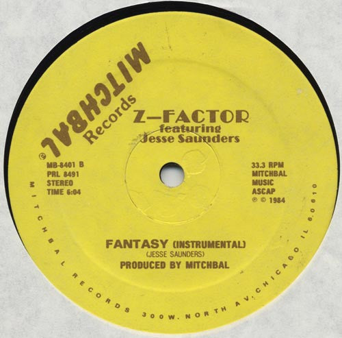 Z-Factor Featuring Jesse Saunders - Fantasy - VG+ 12" Single Record 1984 Mitchbal Vinyl - Chicago House - Shuga Records
