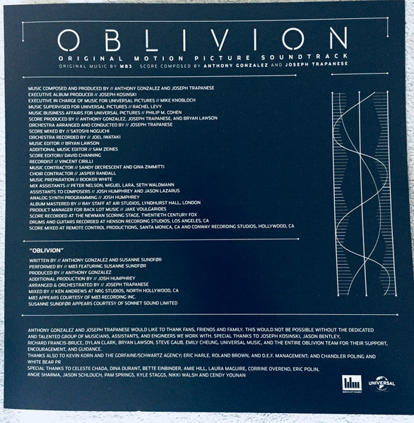 M83 / Anthony Gonzalez / Joseph Trapanese - Oblivion Original Motion Picture - Mint- 2 LP Record 2013 Mondo USA 180 gram Vinyl & Insert - Score / Soundtrack - Shuga Records