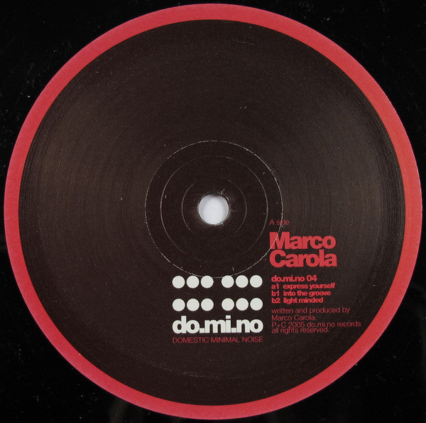Marco Carola - do.mi.no 04 - New 12" Single Record 2005 Domestic Minimal Noise Germany Vinyl - Techno / Minimal - Shuga Records