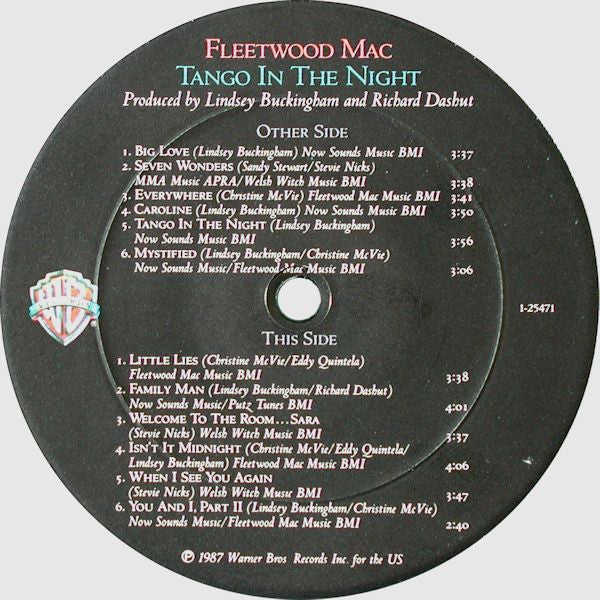 Fleetwood Mac - Tango In The Night - Mint- LP Record 1987 Warner Club Edition USA Original Vinyl - Pop Rock / Soft Rock - Shuga Records