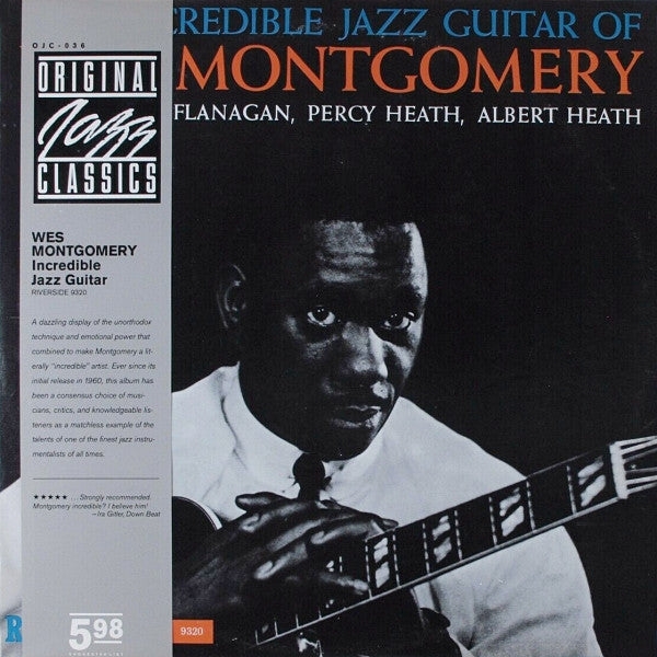 Wes Montgomery - The Incredible Jazz Guitar Of Wes Montgomery (1960) - VG+ LP Record 1982 Riverside Original Jazz Classics USA Vinyl & OBI - Jazz / Hard Bop - Shuga Records