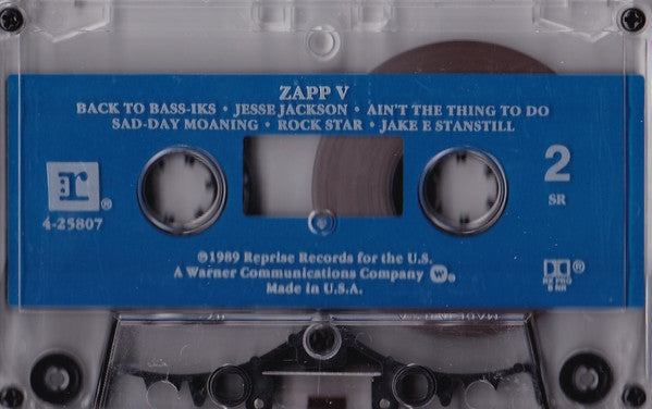 Zapp - Zapp Vibe V - Mint- Cassette 1989 Reprise USA Original Tape - Funk / Electro - Shuga Records