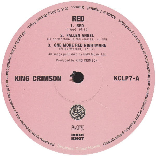 King Crimson - Red - (1974) - Mint- LP Record 2013 Panegyric UK 200 gram Vinyl & Postcard - Prog Rock - Shuga Records