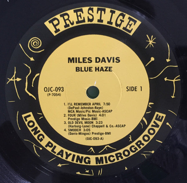 Miles Davis - Blue Haze (1954) - Mint- LP Record 2015 Prestige Original Jazz Classics USA Mono Vinyl - Jazz / Hard Bop - Shuga Records