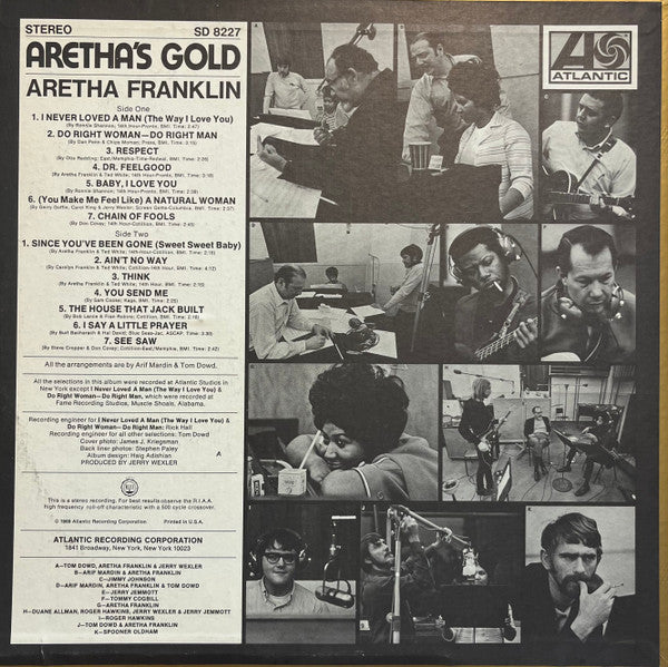 Aretha Franklin - Aretha's Gold - VG+ LP Record 1969 Atlantic USA Original Vinyl - Soul - Shuga Records