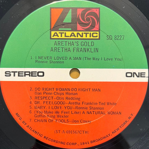 Aretha Franklin - Aretha's Gold - VG+ LP Record 1969 Atlantic USA Original Vinyl - Soul - Shuga Records