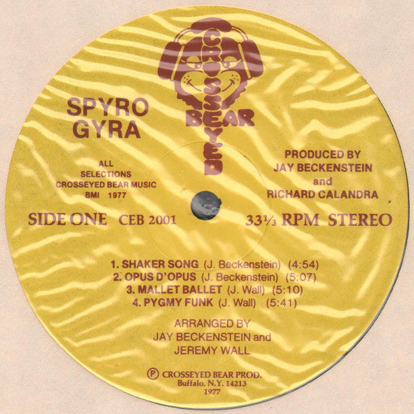 Spyro Gyra – Spyro Gyra - VG+ LP Record 1977 Crosseyed Bear USA Vinyl - Jazz / Fusion - Shuga Records