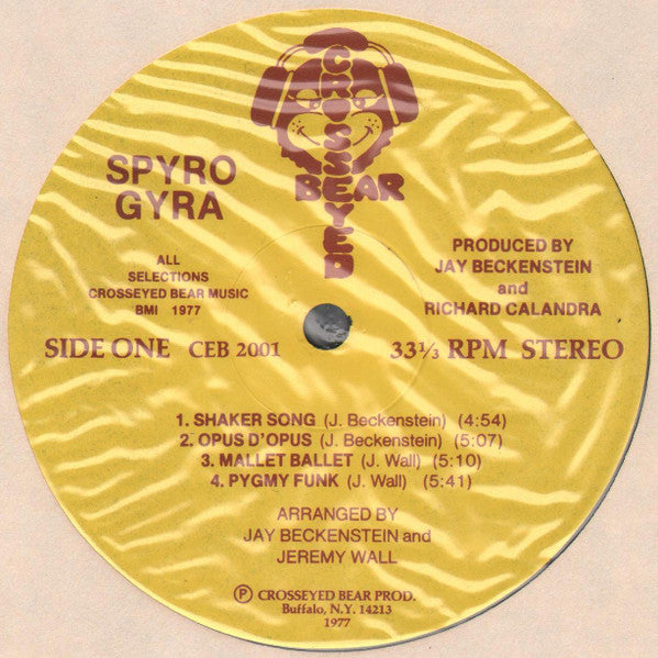 Spyro Gyra – Spyro Gyra - VG+ LP Record 1977 Crosseyed Bear USA Vinyl - Jazz / Fusion