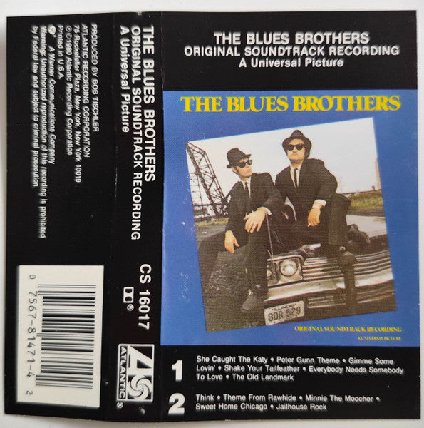 The Blues Brothers - Original Recording- VG+ Cassette 1980 Atlantic USA Tape - Soundtrack - Shuga Records
