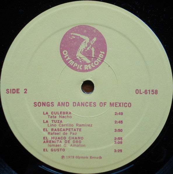 Marcelino Ortega's Perla De Occidente Mariachi – Songs And Dances Of Mexico - VG+ LP Record 1979 Olympic Vinyl - Mariachi / Mexican Folk