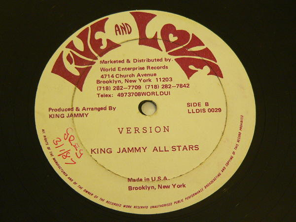 Pinchers - Agony - VG+ 12" Single Record 1987 Live And Love USA Vinyl - Reggae / Dancehall