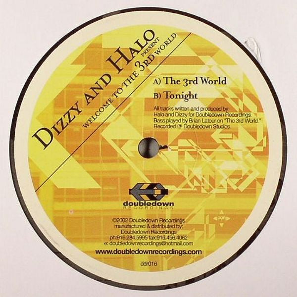 Dizzy And Halo - Welcome To The 3rd World - VG+ 12" Single Record 2002 Doubledown Recordings USA Vinyl - Deep House / Tech House - Shuga Records