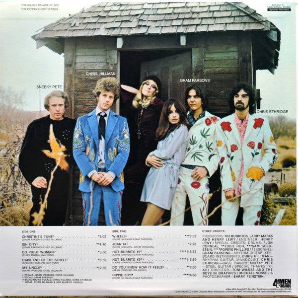 The Flying Burrito Bros - The Gilded Palace Of Sin (1969) - Mint- LP Record 2011 4 Men With Beards USA 180 gram Vinyl - Classic Rock / Country Rock - Shuga Records