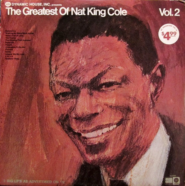 Nat King Cole - The Greatest of Nat King Cole - VG+ 2 LP Record 1972 USA Vinyl - Jazz / Vocal - Shuga Records