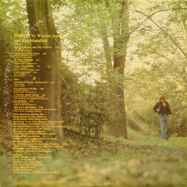 Waylon Jennings - Are You Ready For The Country - VG+ LP Record 1976 RCA USA Promo Vinyl - Country - Shuga Records