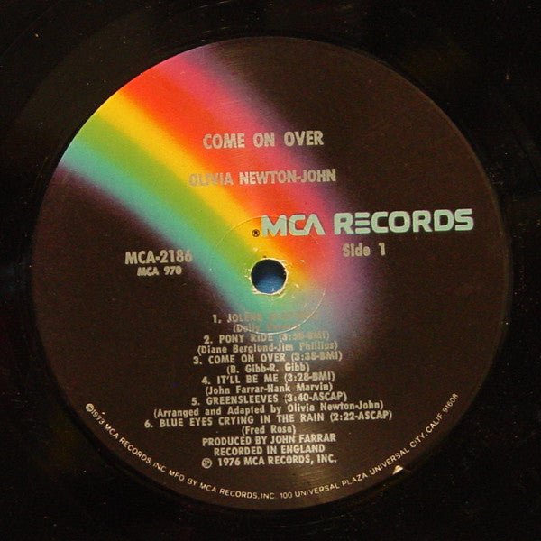 Olivia Newton-John - Come On Over - Mint- LP Record 1976 MCA Vinyl - Pop