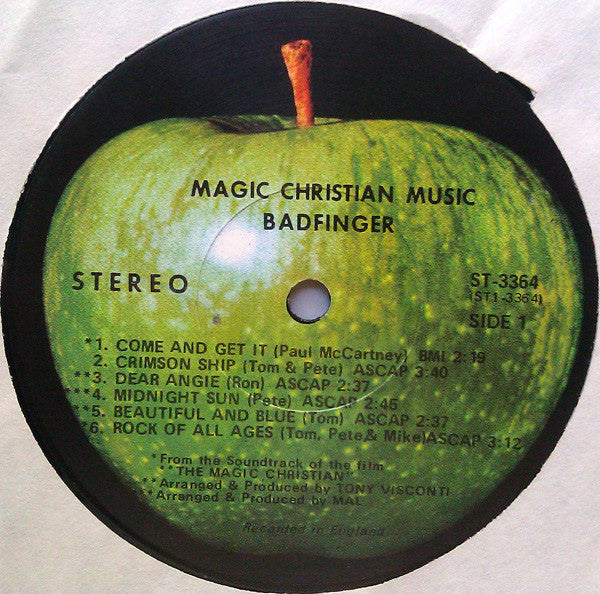 Badfinger - Magic Christian Music - VG+ LP Record 1970 Apple USA Original Vinyl - Pop Rock / Power Pop - Shuga Records