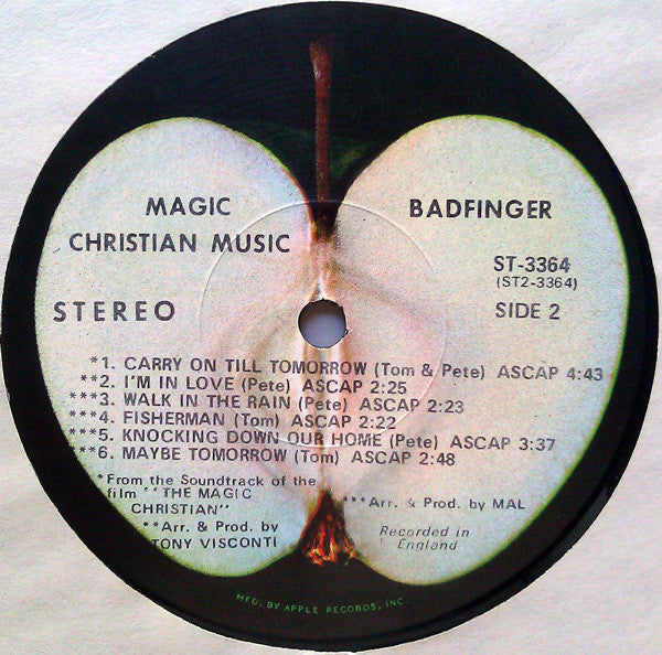 Badfinger - Magic Christian Music - VG+ LP Record 1970 Apple USA Original Vinyl - Pop Rock / Power Pop - Shuga Records