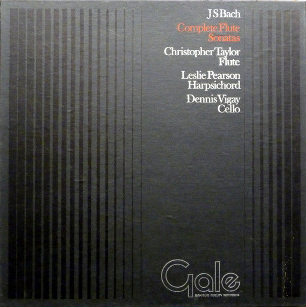 Christopher Taylor / Leslie Pearson / Dennis Vigay - Bach - Complete Flute Sonatas - Mint- 2 LP Record Box Set 1977 Gale Maximum Fidelity Recording UK/Germany Vinyl & Inserts - Classical - Shuga Records