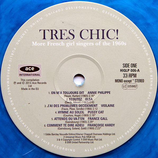 Various - Tres Chic! More French Girl Singers Of The 1960s - Mint- LP Record 2013 Ace Europe Blue 180 gram Vinyl - Pop / Chanson - Shuga Records
