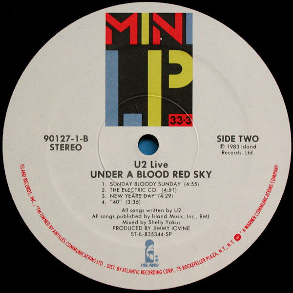 U2 ‎- Under A Blood Red Sky (Live) - VG+ LP Record 1983 Island USA Vinyl - Pop Rock / Alternative Rock - Shuga Records