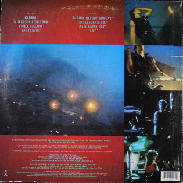U2 ‎- Under A Blood Red Sky (Live) - VG+ LP Record 1983 Island USA Vinyl - Pop Rock / Alternative Rock - Shuga Records