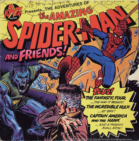 Unknown Artist - The Adventures Of The Amazing Spider-Man And Friends! - VG+ LP Record 1975 Power Marvel Comics USA Vinyl - Story / Non-Music - Shuga Records