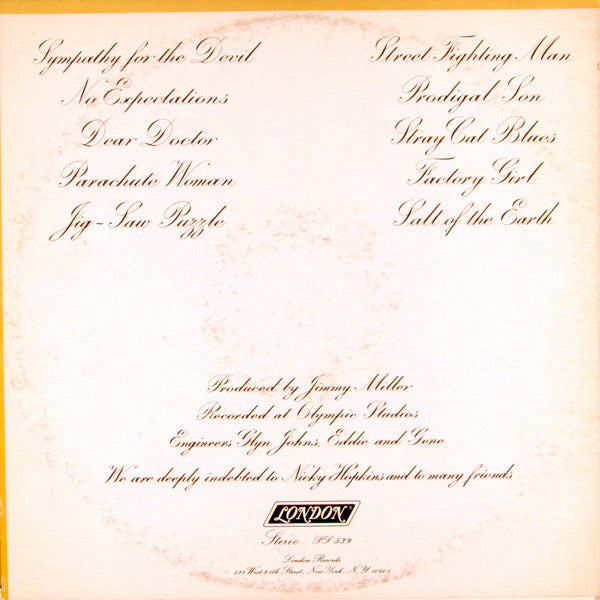 The Rolling Stones - Beggars Banquet (1968) - VG+ LP Record 1973 London USA Vinyl & Matching Inner Sleeve - Rock & Roll / Blues Rock - Shuga Records