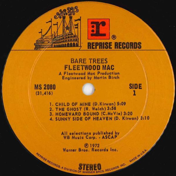 Fleetwood Mac - Bare Trees - VG+ LP Record 1972 Reprise USA Vinyl - Pop Rock / Soft Rock - Shuga Records